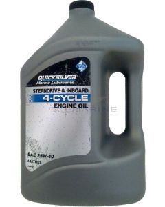 QUICKSILVER 4-STROKE MINERAL MARINE OIL 25W40 4 LITRE - 92-8M0086224